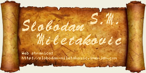 Slobodan Miletaković vizit kartica